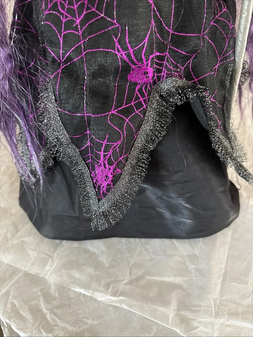 Halloween Fabric Witch Doll Purple Self Stands Cloth Doll Tabletop Decor 23